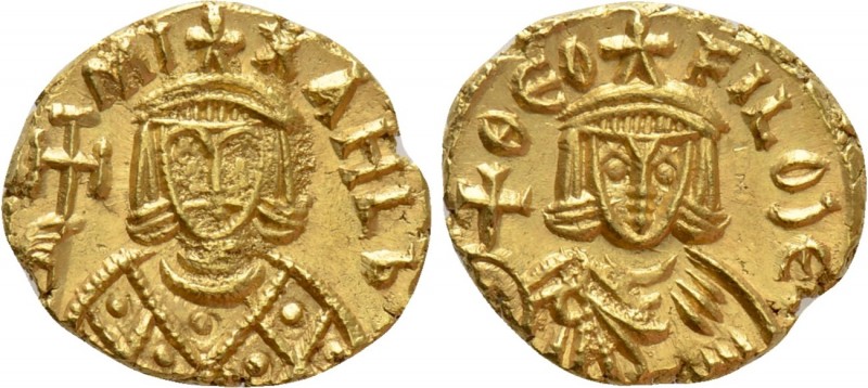 MICHAEL II AMORIANUS (820-829). GOLD Solidus. Syracuse.

Obv: MIXAHL bA.
Crow...