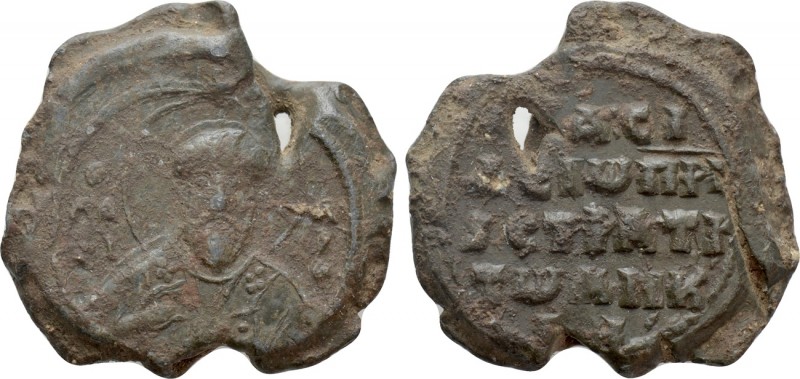 BYZANTINE SEALS. Basil, protospatharios and strategos of Ancyra(?). (Circa 11th ...