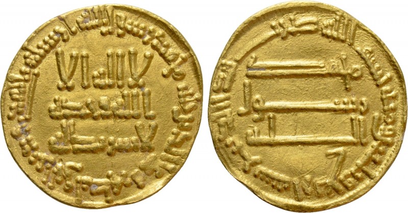 ISLAMIC. 'Abbasid Caliphate. Time of al-Mansur (AH 136-158 / 754-775 AD). GOLD D...