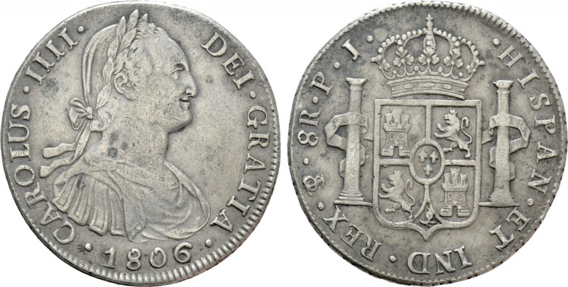 BOLIVIA. Carlos IV (1788-1808). 8 Reales (1806-PJ). Potosi. 

Obv: CAROLUS III...