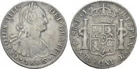 BOLIVIA. Carlos IV (1788-1808). 8 Reales (1806-PJ). Potosi