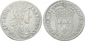 FRANCE. Louis XIV (1643-1715). 1/12 Écu (1661-I). Limoges