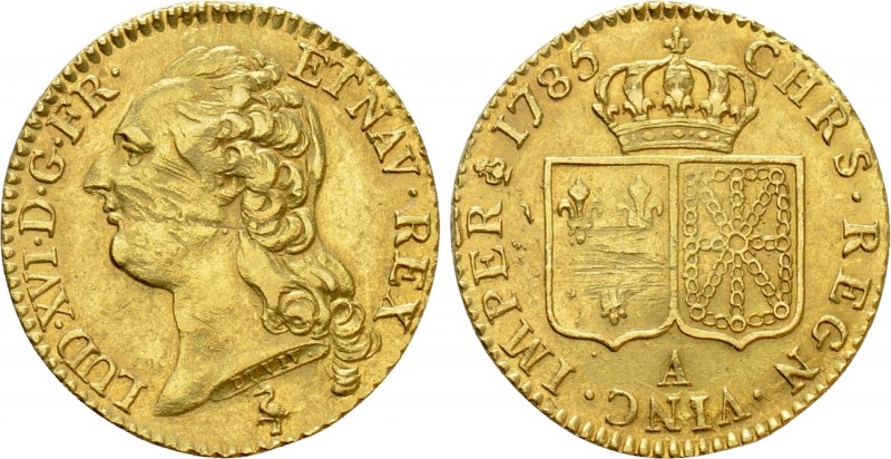 FRANCE. Louis XVI (1774-1793). GOLD Louis d'or (1785-A). Paris. 

Obv: LUD XVI...