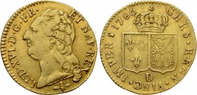 FRANCE. Louis XVI (1774-1793). GOLD Louis D'Or (1786 D). Lyon
