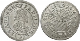 HOLY ROMAN EMPIRE. Ferdinand II (1619-1637). 3 Kreuzer or Groschen (1626). Graz