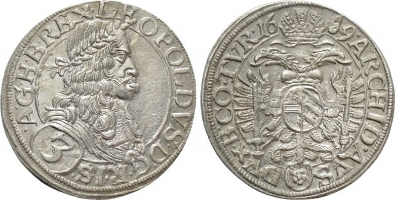 HOLY ROMAN EMPIRE. Leopold I (1657-1705). 3 Kreuzer (1669). Vienna. 

Obv: LEO...