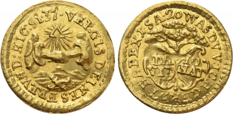 HOLY ROMAN EMPIRE. Austria. Jeremias Roth von Rothenfels. GOLD 1/4 Ducat (Circa ...