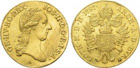 HOLY ROMAN EMPIRE. Joseph II (1780-1790). Ducat (1787-A). Wien