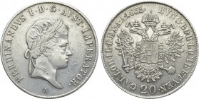 HUNGARY. Ferdinand I (1835-1848). 20 Kreuzer (1835 A). Wien