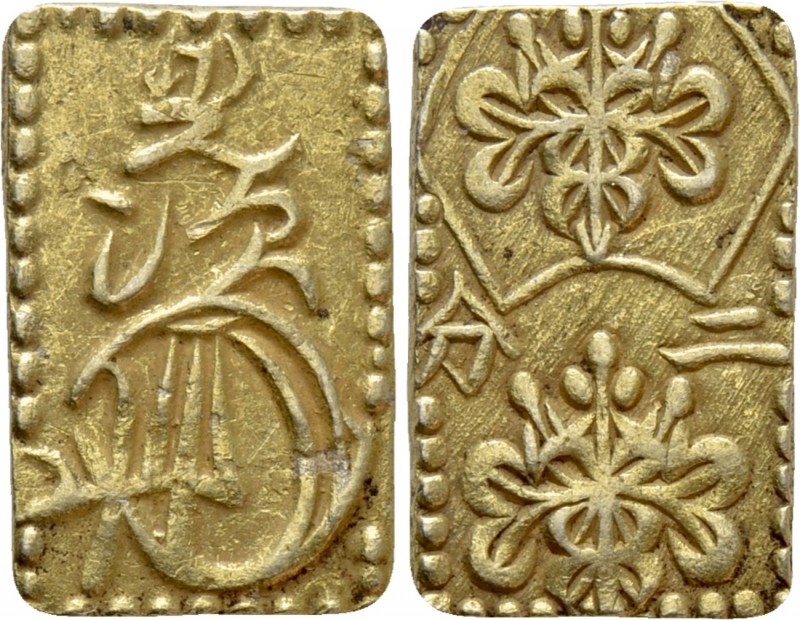 JAPAN. Meiji Era (1867-1912). GOLD 2 Bu. Edo. 

Obv: Two paulownia flowers.
R...