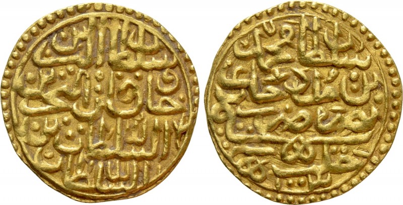 OTTOMAN EMPIRE. Murad III (AH 982-1003 / 1574-1595 AD). GOLD Sultani. Halab (Ale...