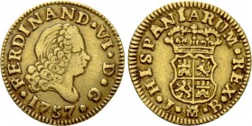 SPAIN. Fernando VI (1746-1759). GOLD 1/2 Escudo (1757). Madrid