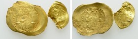 2 Byzantine GOLD coins; partially clipped