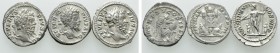 3 Denarii of Septimius Severus