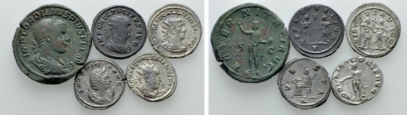 5 Roman Coins. 

Obv: .
Rev: .

. 

Condition: See picture.

Weight: g....