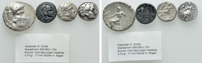 5 Coins of Alexander the Great. 

Obv: .
Rev: .

. 

Condition: See pictu...