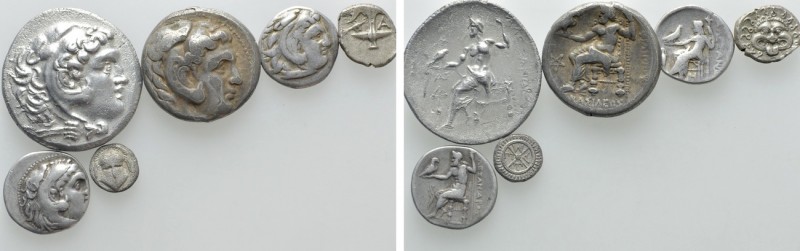 6 Greek Coins. 

Obv: .
Rev: .

. 

Condition: See picture.

Weight: g....