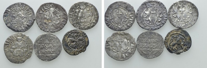 6 Medieval and Islamic Coins. 

Obv: .
Rev: .

. 

Condition: See picture...