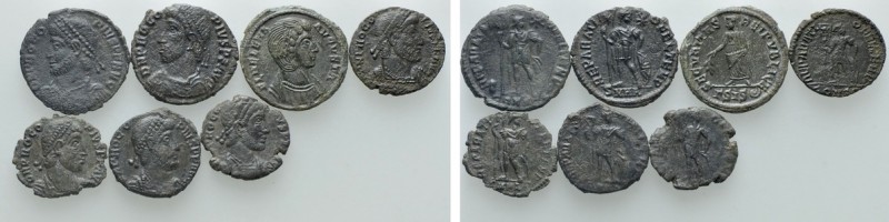 7 Coins of Procopius and Helena. 

Obv: .
Rev: .

. 

Condition: See pict...