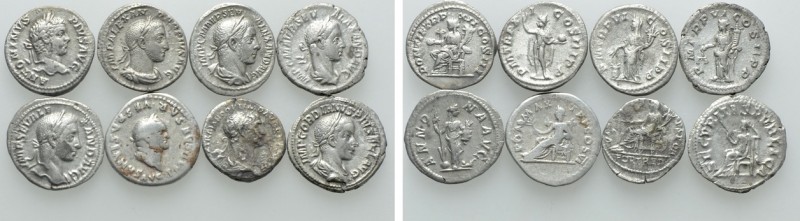 8 Roman Denarii. 

Obv: .
Rev: .

. 

Condition: See picture.

Weight: ...