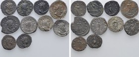 10 Antoniniani; Gallic Empire, Quintillus etc
