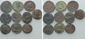 10 Roman Coins; Vaballathus; Aelia Flaccilla etc