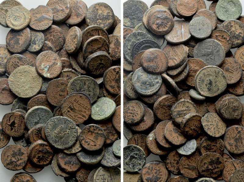 Circa 100 Greek and Roman Coins. 

Obv: .
Rev: .

. 

Condition: See pict...