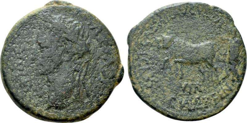 HISPANIA. Tarraconensis. Caesaraugusta. Augustus (27 BC-14 AD). As. Valerius Fen...
