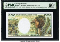 Congo Republic Banque des Etats de l'Afrique Centrale 10,000 Francs ND (1983) Pick 7 PMG Gem Uncirculated 66 EPQ. 

HID09801242017

© 2020 Heritage Au...