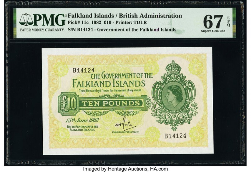 Falkland Islands Government of the Falkland Islands 10 Pounds 15.6.1982 Pick 11c...
