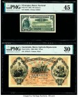 Guatemala Banco Agricola Hipotecario 1 Peso 26.3.1900 Pick S101a PMG Very Fine 30; Nicaragua Banco Nacional 10 Centavos 1938 Pick 79 PMG Choice Extrem...