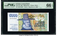 Iceland Central Bank of Iceland 5000 Kronur 22.5.2001 Pick 60 PMG Gem Uncirculated 66 EPQ. 

HID09801242017

© 2020 Heritage Auctions | All Rights Res...