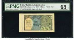 India Government of India 1 Rupee 1935 Pick 14b Jhun3.2.1A PMG Gem Uncirculated 65 EPQ. Booklet selvage attached.

HID09801242017

© 2020 Heritage Auc...
