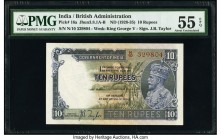 India Government of India 10 Rupees ND (1928-35) Pick 16a Jhun3.8.1A-B PMG About Uncirculated 55 EPQ. Staple holes at issue.

HID09801242017

© 2020 H...