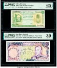 Iran Bank Markazi 5000 Rials ND (1974-79) Pick 106a PMG Very Fine 30; Libya Treasury 10 Piastres 1951 (ND 1955) Pick 6 PMG Gem Uncirculated 65 EPQ. 

...