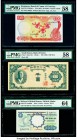Malaya and British Borneo Board of Commissioners of Currency 1 Dollar 1.3.1959 Pick 8A B108 KNB8a PMG Choice Uncirculated 64; Singapore Board of Commi...
