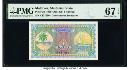 Maldives Maldivian State Government 1 Rufiyaa 1960 / AH1379 Pick 2b PMG Superb Gem Unc 67 EPQ. 

HID09801242017

© 2020 Heritage Auctions | All Rights...