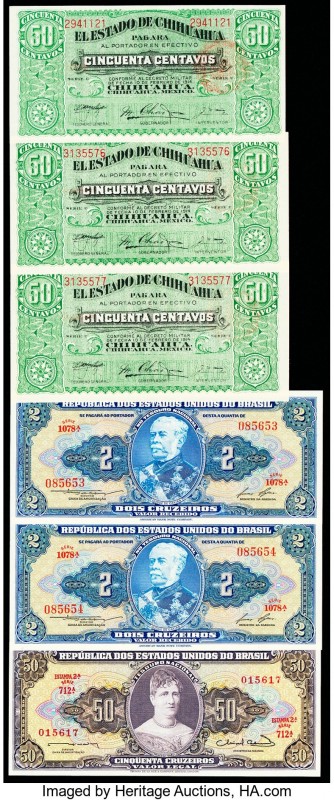 Mexico El Estado de Chihuahua 5; 10 Pesos 8.20.1915; 9.20.1915 Pick S532A; S534b...