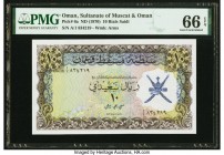 Oman Sultanate of Muscat and Oman 10 Rials Saidi ND (1970) Pick 6a PMG Gem Uncirculated 66 EPQ. 

HID09801242017

© 2020 Heritage Auctions | All Right...