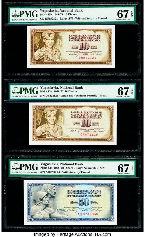 Philippines & Yugoslavia Group Lot of 8 Graded Examples PMG Superb Gem Unc 67 EP...