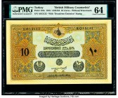 Turkey Ministry of Finance 10 Livres 1918 / AH1334 Pick 110x PMG Choice Uncirculated 64. 

HID09801242017

© 2020 Heritage Auctions | All Rights Reser...