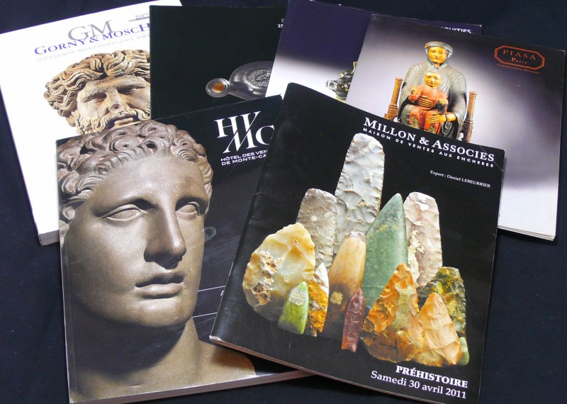 Lot de 6 catalogues de vente d'archéologie
A noter, des manques et des inscript...