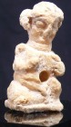 Proche Orient - Statuette en albâtre - 1500 / 1000 av. J.-C.
Statuette en albâtre représentant une femme assise se tenant les seins. L'objet porte un...