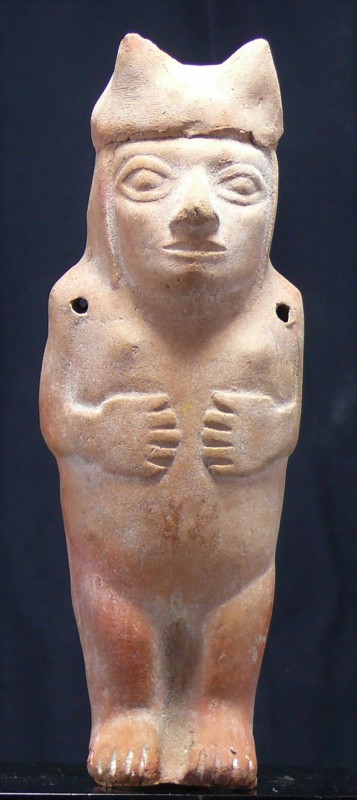 Précolombien - Pérou - Culture Mochica III - Statuette votive en terre cuite - 1...