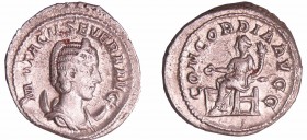 Otacilie - Antoninien (247, Rome) - La Concorde
A/ M OTACIL SEVERA AVG Buste diadémé à droite. 
R/ CONCORDIA AVGG. La Concorde assise à gauche, tena...