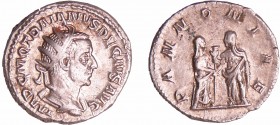 Trajan Dèce - Antoninien (250-251, Rome) - Les Pannonies
A/ IMP C M Q TRAIANVS DECIVS AVG Buste radié et drapé à droite. 
R/ PANNONIAE. Les Pannonie...