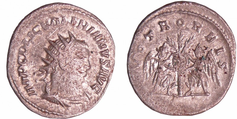 Valérien - Antoninien (253-255, Rome) - La Victoire
A/ IMP C P LIC VALERIANVS A...