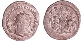 Valérien - Antoninien (253-255, Rome) - La Victoire
A/ IMP C P LIC VALERIANVS AVG Buste radié et drapé à droite. 
R/ VOTA ORBIS. Deux Victoires debo...