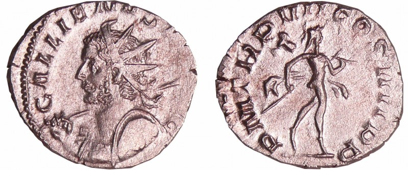 Gallien - Antoninien (259, Lyon) - Mars
A/ GALLIENVS P F AVG Buste radié et cui...