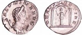 Salonine - Antoninien (257-260, Rome) - La Fécondité
A/ SALONINA AVG Buste diadémé et drapé sur un croissant. 
R/ FECVNDITAS AVG - Δ. La Fécondité d...